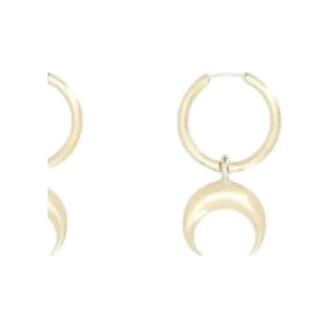 Marine Serre Moon Hoop Earrings-2