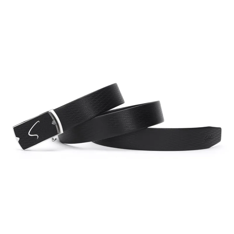 Satchi Cow Leather Belts Men's Black Width 3.7cm-2