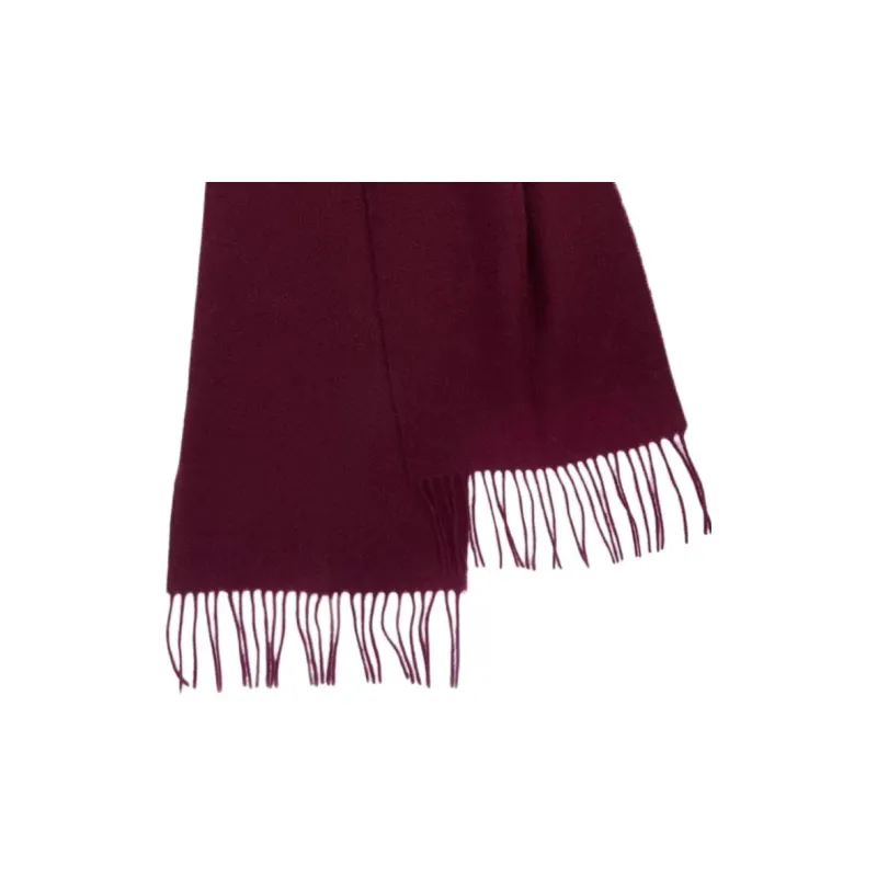 BARBOUR Lambswool Knit Scarves Women's Red-2