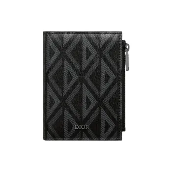 DIOR Bifold Design Card Holder Men's Black