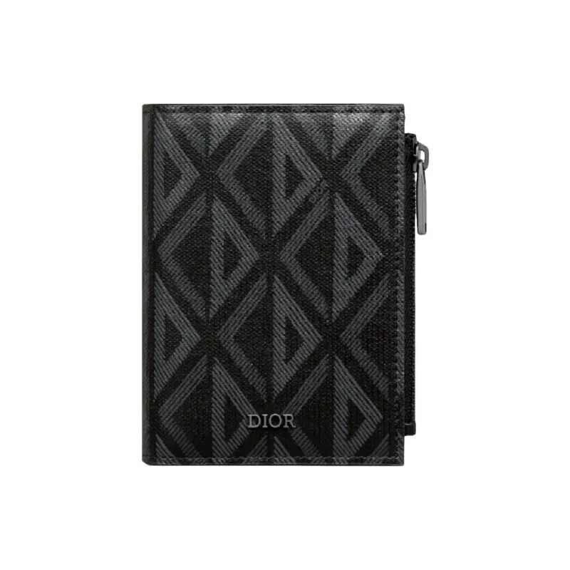DIOR Bifold Design Card Holder Men's Black-0