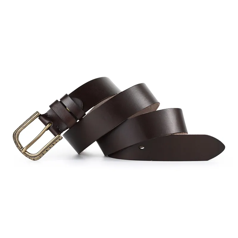 POLOMEISDO Top Grain Cow Leather Belts Men's Width 3.8cm-3