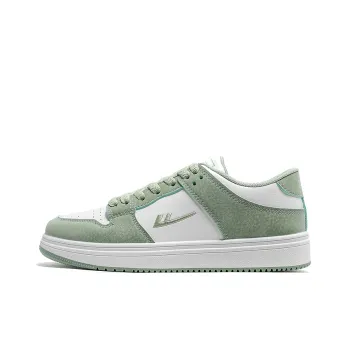Warrior Anti Slip Wear Resistant Low Top Skateboard Shoes Women's White Apple Green