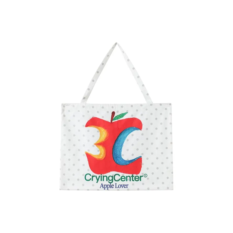 Crying Center Fabric Shoulder Bag Medium Size Women's Multicolor-4
