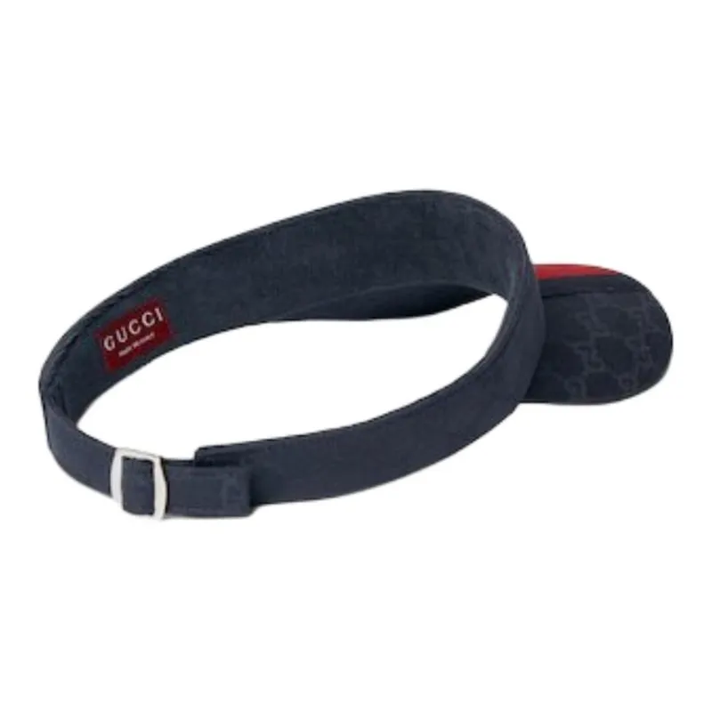 GUCCI Cotton Sun Protection Hats Men's Dark Blue-2