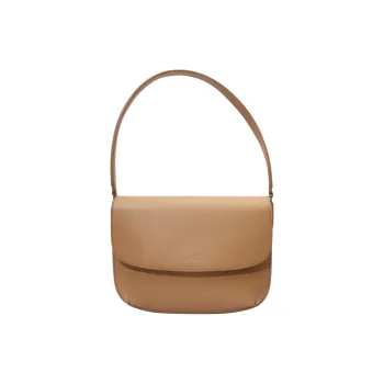 A.P.C Cow Leather Handbag, Shoulder Bag Women's Khaki