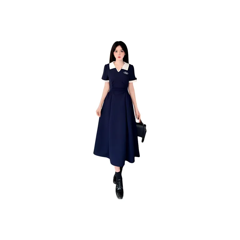 Mu Xiao Xin Short Sleeved Dress Women's-4