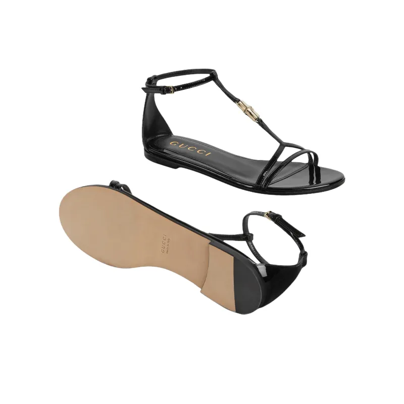 GUCCI One Strap Sandals Women's Black-4