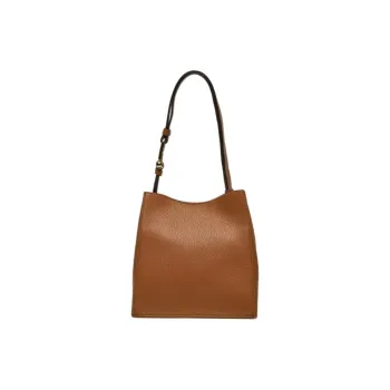 Furla Nuvola Grain Leather Bucket Bag, Shoulder Bag Mini Women's Brown