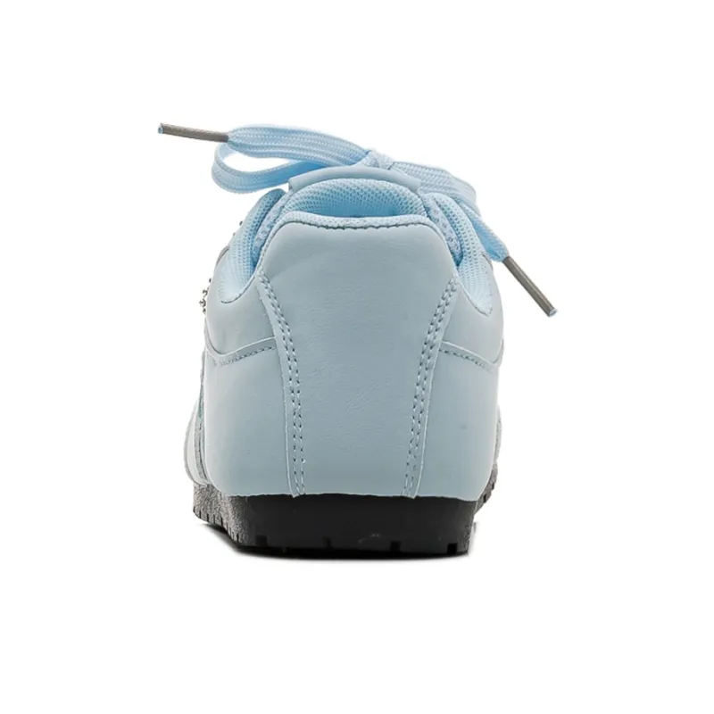 HUANQIU Slip Resistant, Abrasion Resistant, Lightweight Low Top Skateboard Shoes Women's Glacier Blue-3