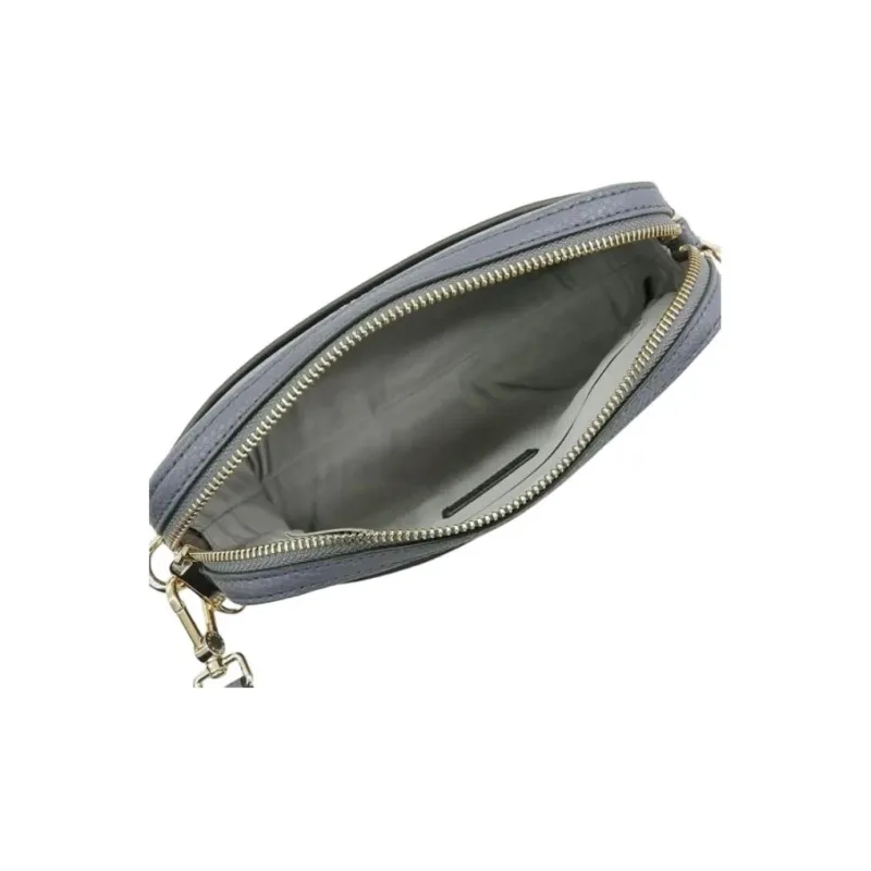 Furla Leather Shoulder Bag, Crossbody Bag Extra Large Women's Dark Gray-4