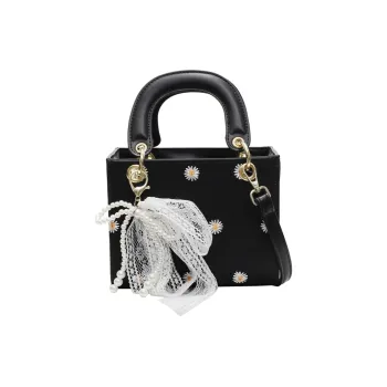 Yalu PU Box Bag, Crossbody Bag, One Shoulder Handbag Women's Black/White/Pink