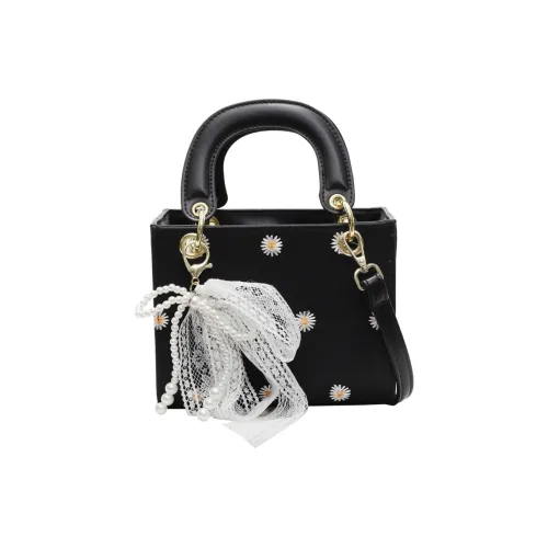 Yalu PU Box Bag, Crossbody Bag, One Shoulder Handbag Women's Black/White/Pink