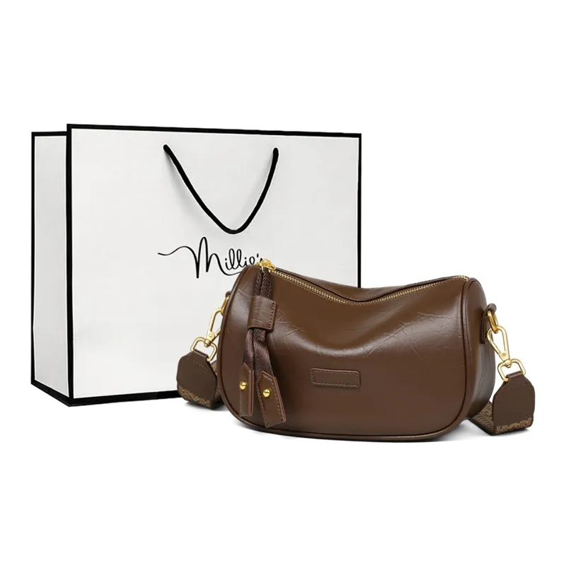 MILLIE'S Cow Leather Shoulder Bag, Crossbody Bag Regular Women's Multicolor-0