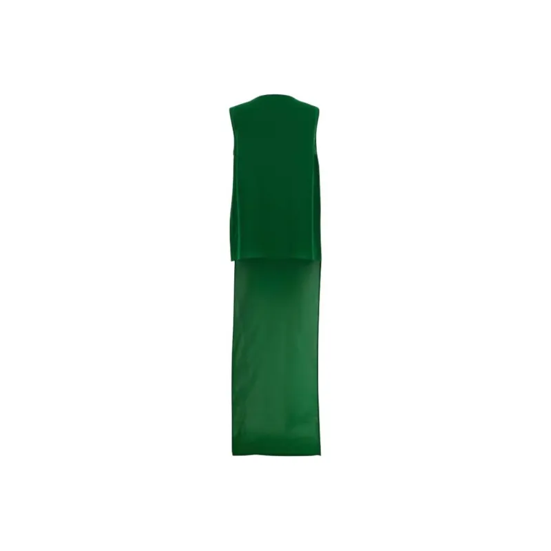 PAROSH Sleeveless Dress Women's Green-1