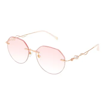 MUYKUY Metal Oval Sunglasses Women's