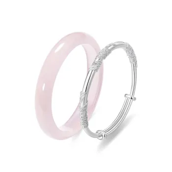 Jinghua Record Glass Cat Eye Jade Bangles Women's