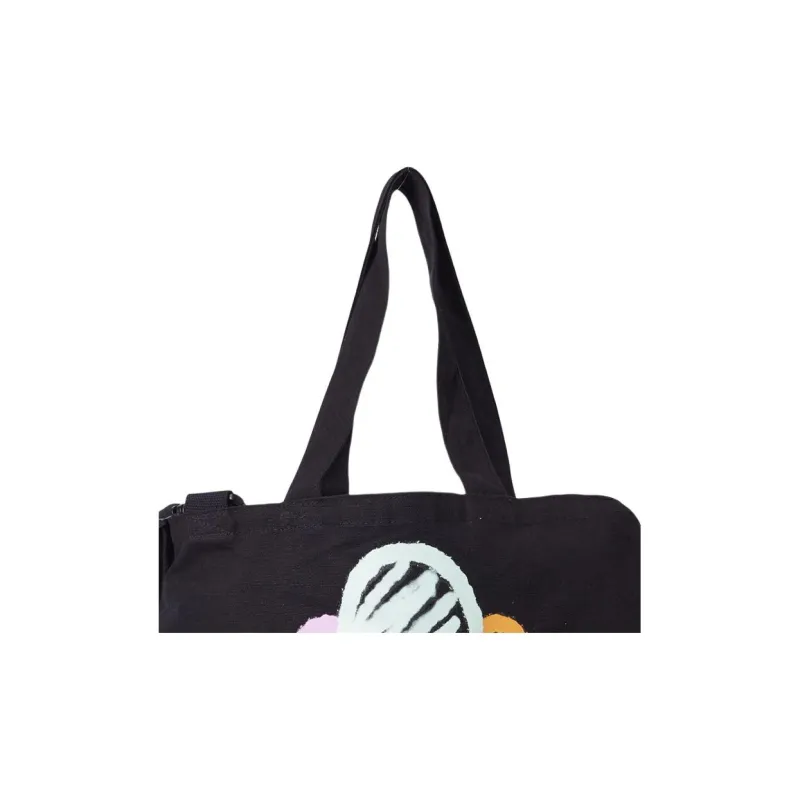 New Era Canvas Bag, Tote Bag, Shopping Bag, Shoulder Bag, Handbag Unisex Black-4