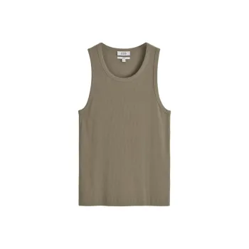 COS Tank Tops Men Dark Khaki Green