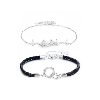 JOYDINNY Alloy Rope Bracelets Unisex