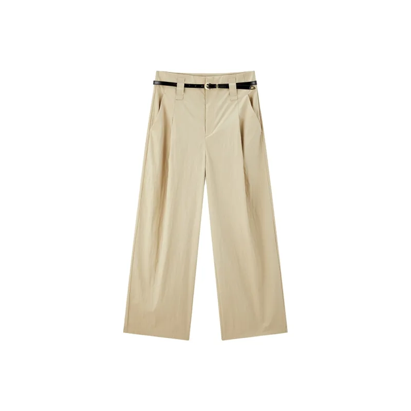 PEACEBIRD Casual Pants Women's Lemon Pepper Yellow-0