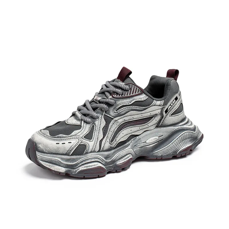 JKEM Shock Absorbers Slip Resistant Breathable Low Top Chunky Sneakers Men's-1