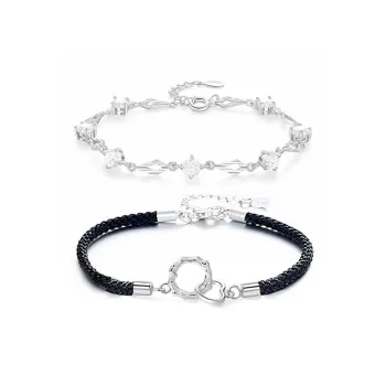 JOYDINNY Alloy Rope Bracelets Unisex