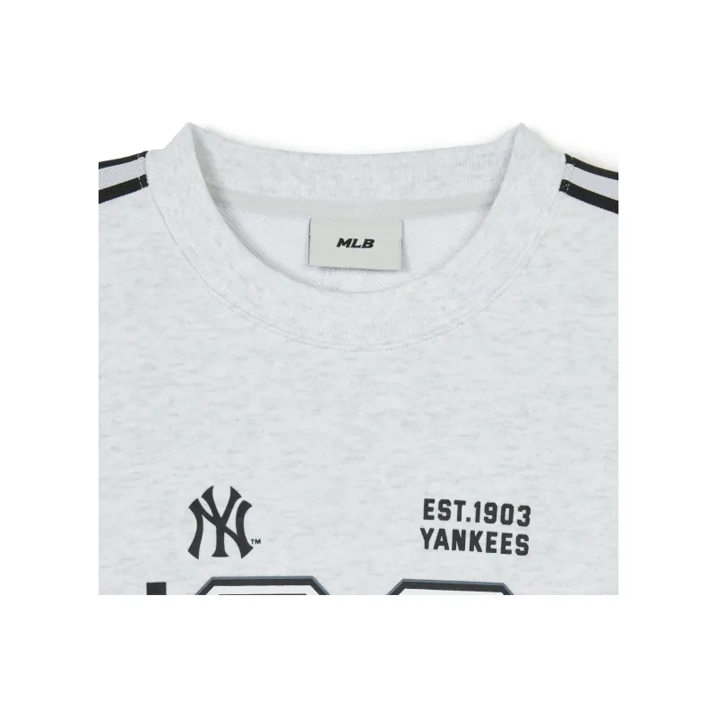 MLB SS24 New York Yankees Sweatshirt Unisex Light Heather Gray-2