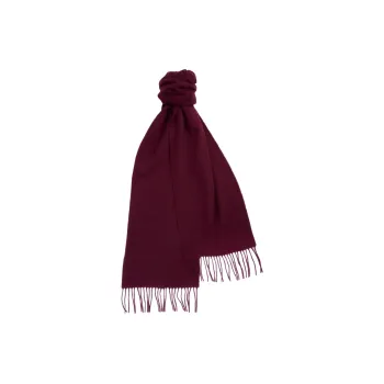BARBOUR Lambswool Knit Scarves Women's Red