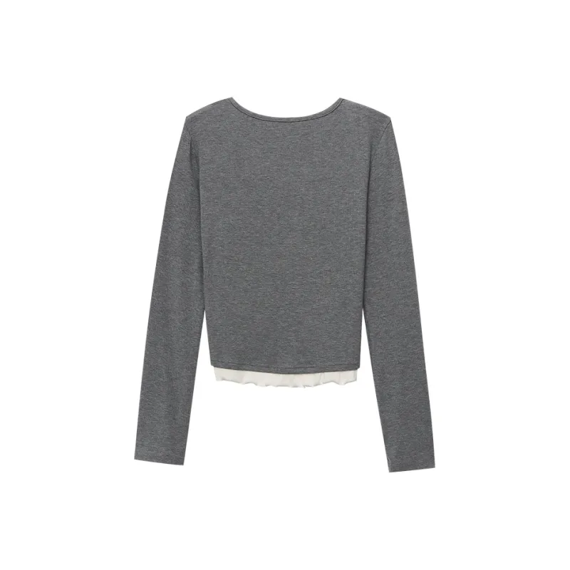 CHARM PICK T Shirts Women's Gray-1