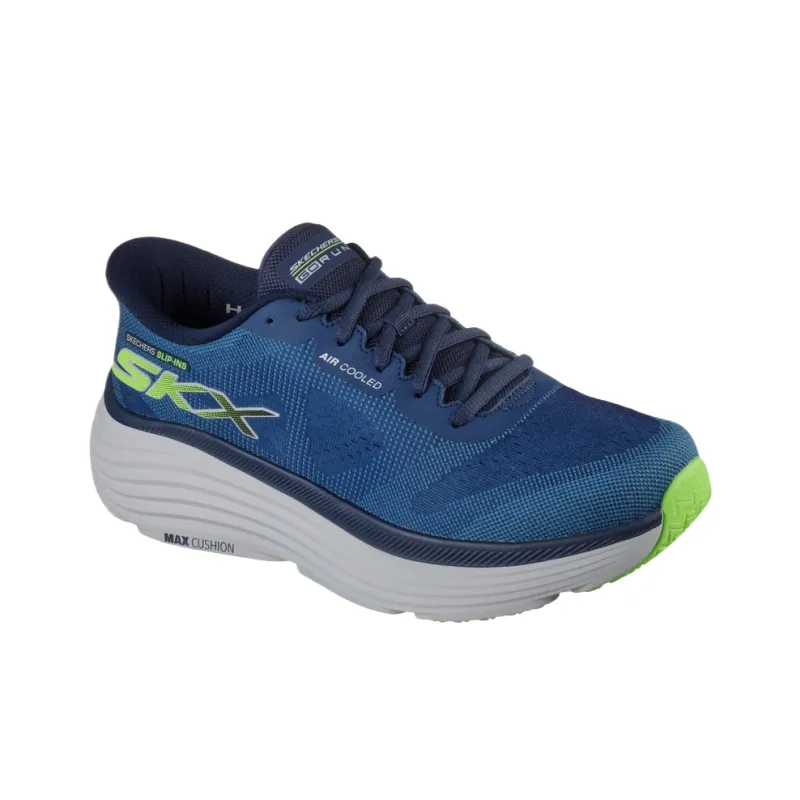 Skechers Max Cushioning Low Top Running Shoes Men's Blue-2