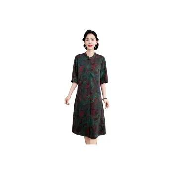 Yi Mengyuan Silk Short Sleeved Dress Women's