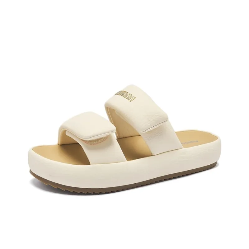 AGSDON Slide Slippers Women's Beige/Pink/Black-1