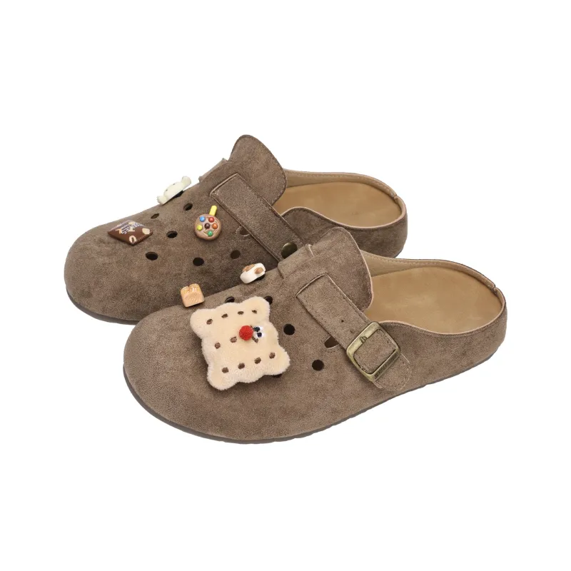 XMISTUO Rubber Sole Quiet Abrasion Resistant Slip Resistant Closed Toe Slippers Women's-1