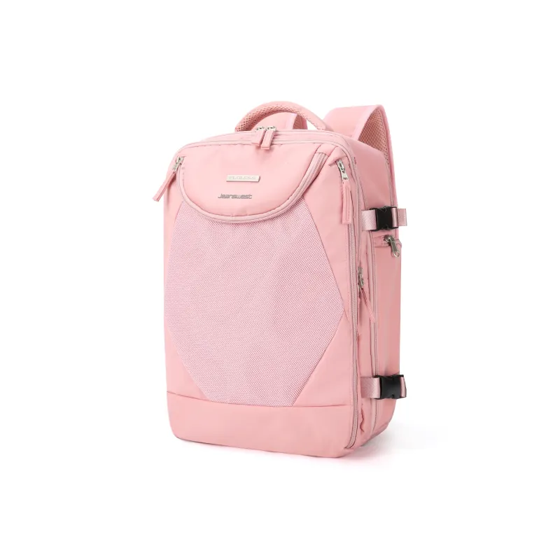 JEANSWEST Polyamide Backpack Unisex Black/Pink-6
