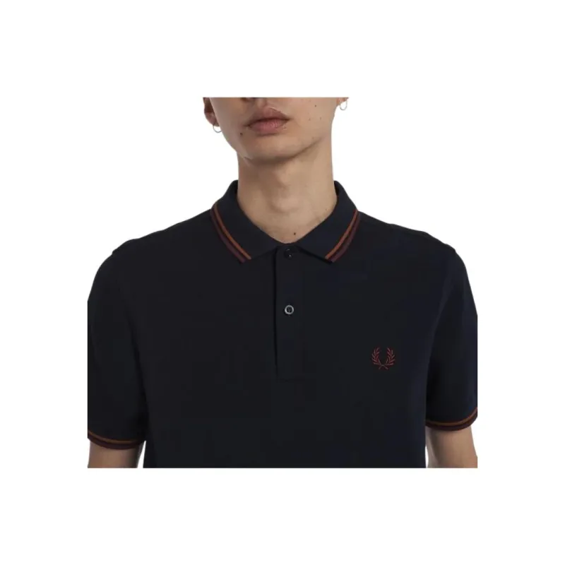 FRED PERRY Polo Shirt Men's Marine Blue-4