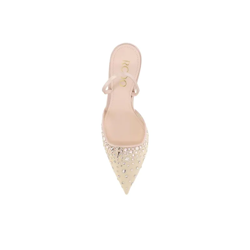 Rodo Slim Heel High Heels 7.5cm Women's Beige-4