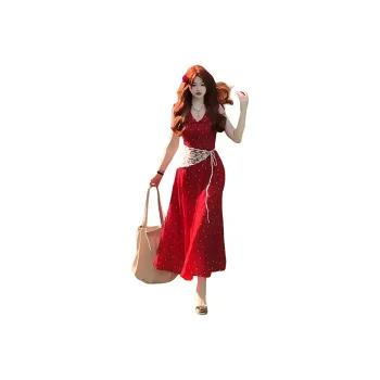 Flowers In Water Sleeveless Dress Women's