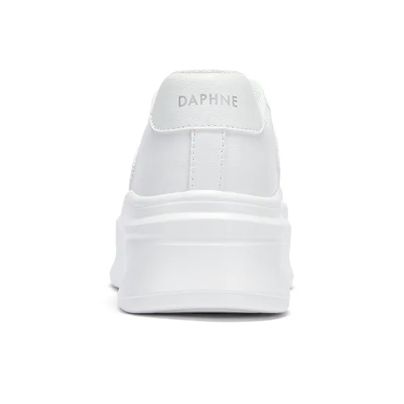 DAPHNE Height Increasing Low Top Skateboard Shoes Women's White-5