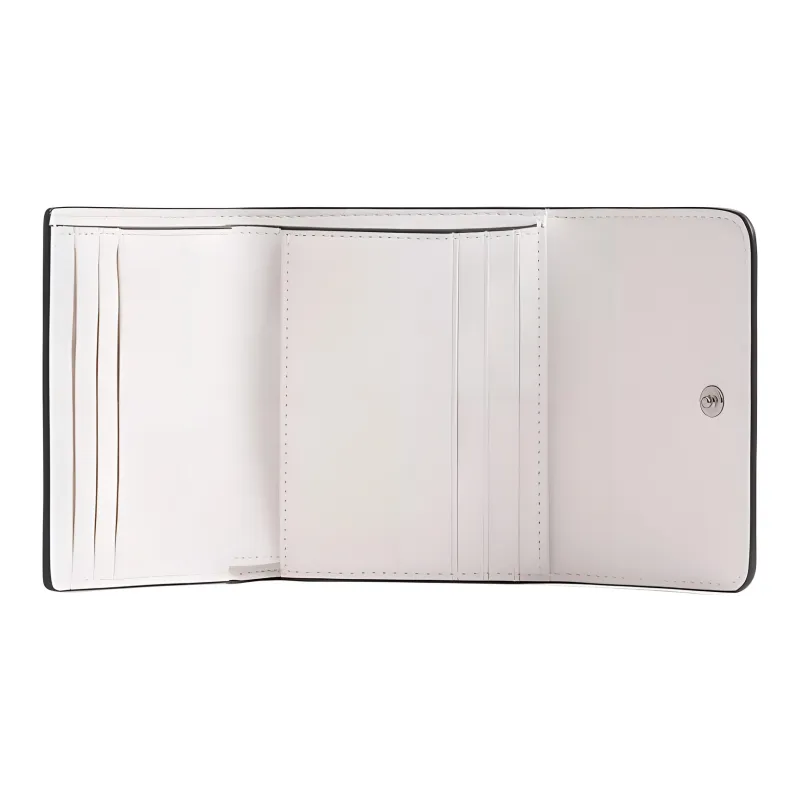 COACH Mira Artificial Leather With Cow Leather Wallet Trumpets Women's White-1
