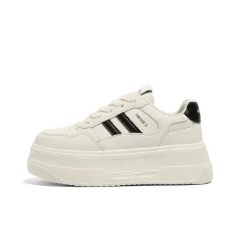 FOREVER 21 Height Increasing Low Top Skateboard Shoes Women's White