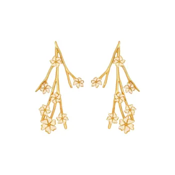 OSCAR DE LA RENTA Brass, Gold Plated Earrings Women's Gold