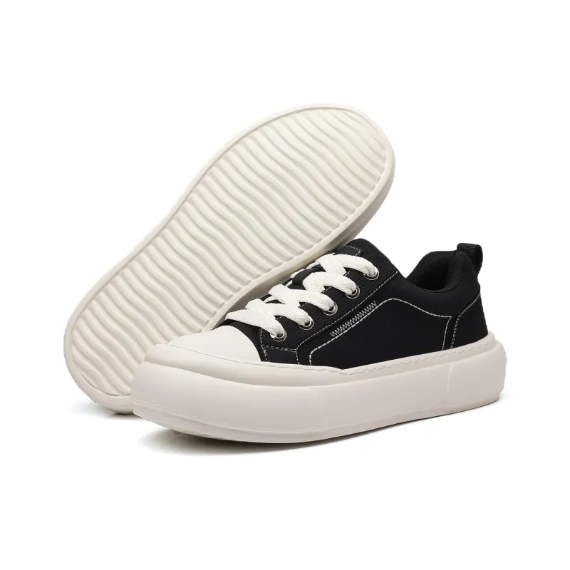 Kalinsd 1971 Low Top Skateboard Shoes Men's Black-6