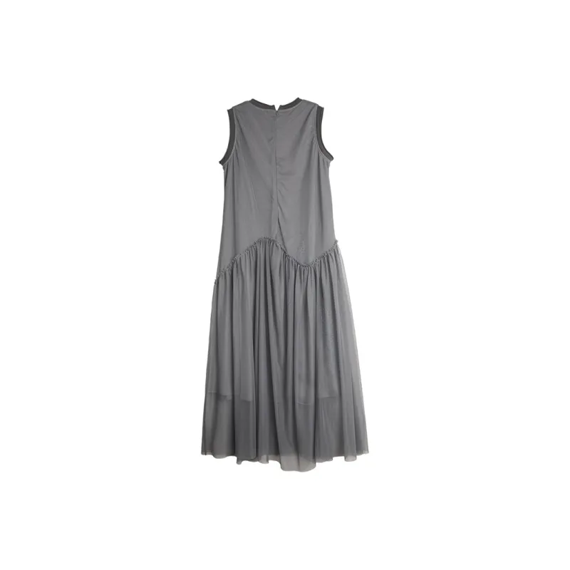 ELLE Sleeveless Dresses Women's Light Gray-1