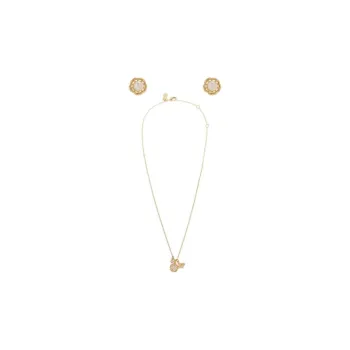 COACH Floral motif Earrings + Necklace