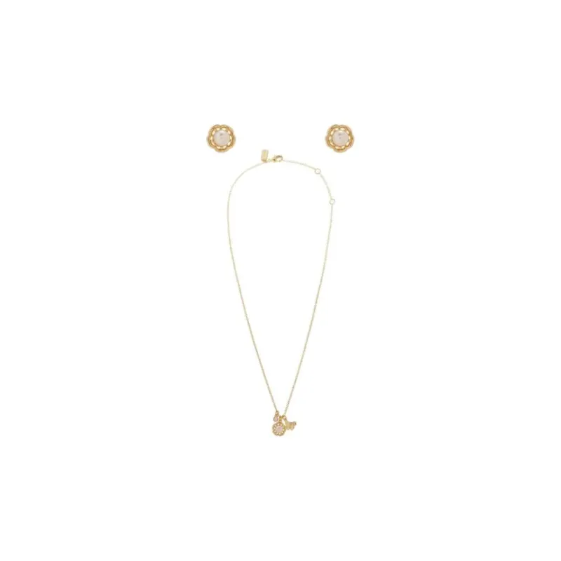 COACH Floral motif Earrings + Necklace-0
