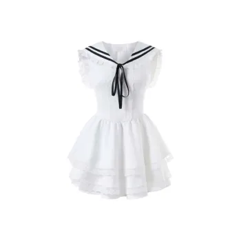 GOSO Sleeveless Dresses Women's White
