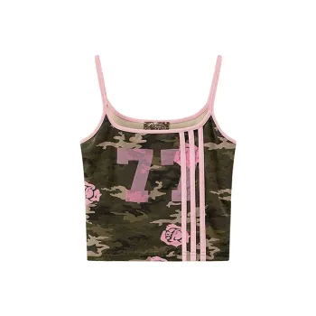 CHUU Tank Tops Women's Green Camouflage