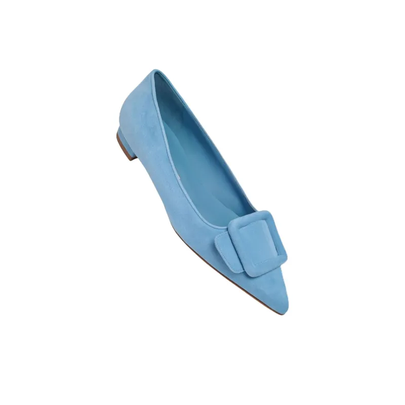 MANOLO BLAHNIK Maysalepump Casual Single Shoes Women's Blue-3