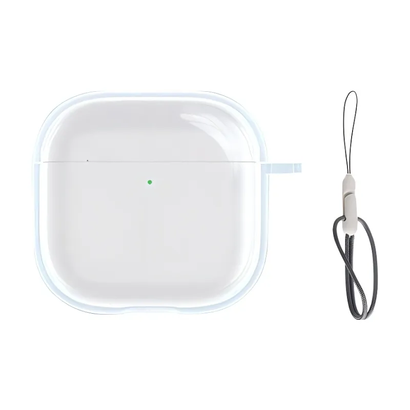 Yoobao Compatibility AirPods4 TPU Transparent, Fully Enclosed Impact Resistant, Comes With Lanyard Headphone Cases-0